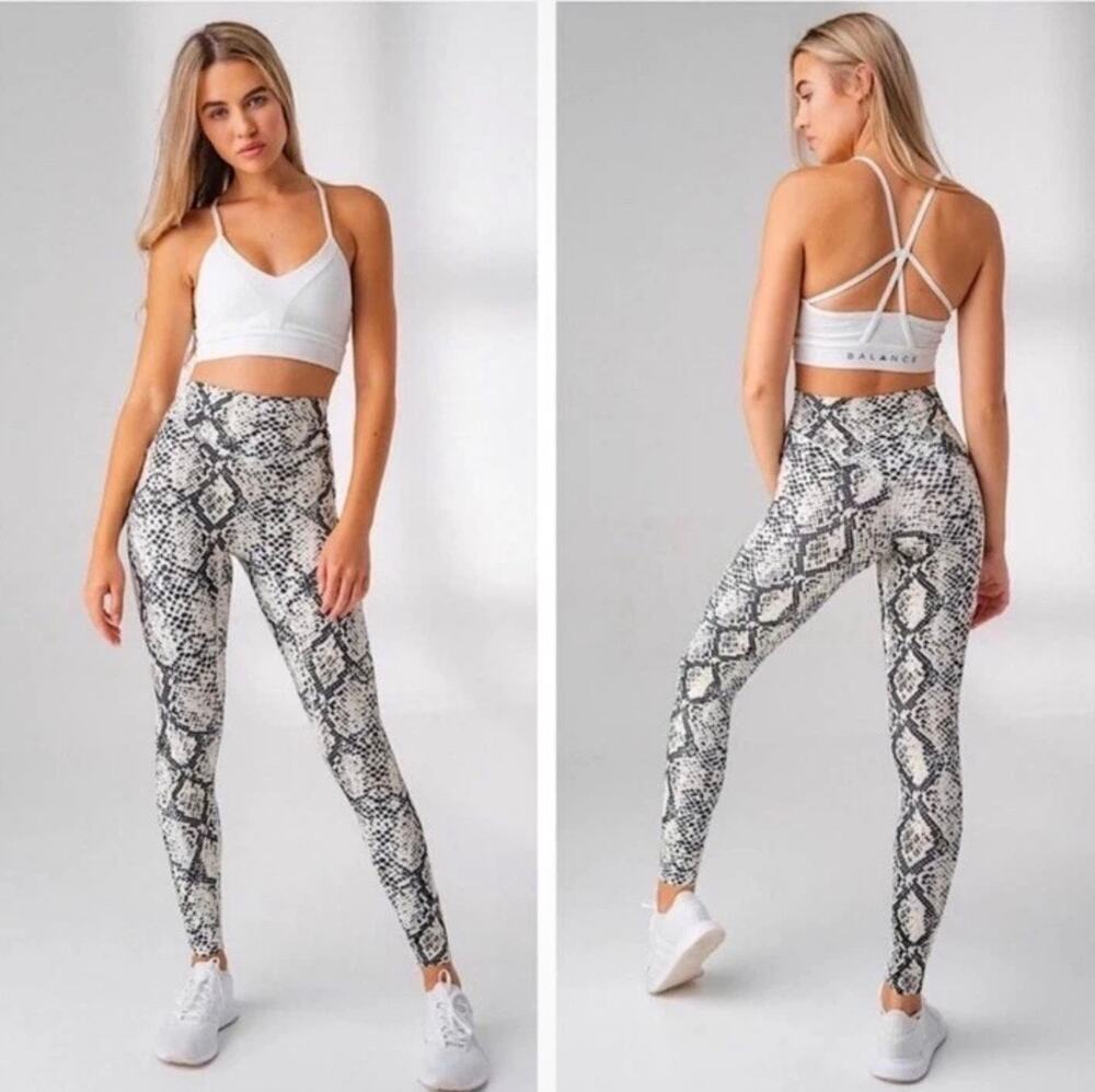 Balance Athletica Vitality Ascend Python Leggings Women’s XS *EUC